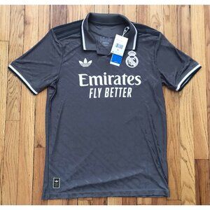 Size Medium Mens Adidas Real Madrid 2024/25 Soccer Third Jersey Charcoal IY1761